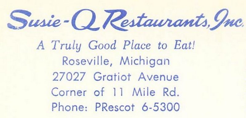 Susie-Q Chick N Chips - Vintage Postcard (newer photo)